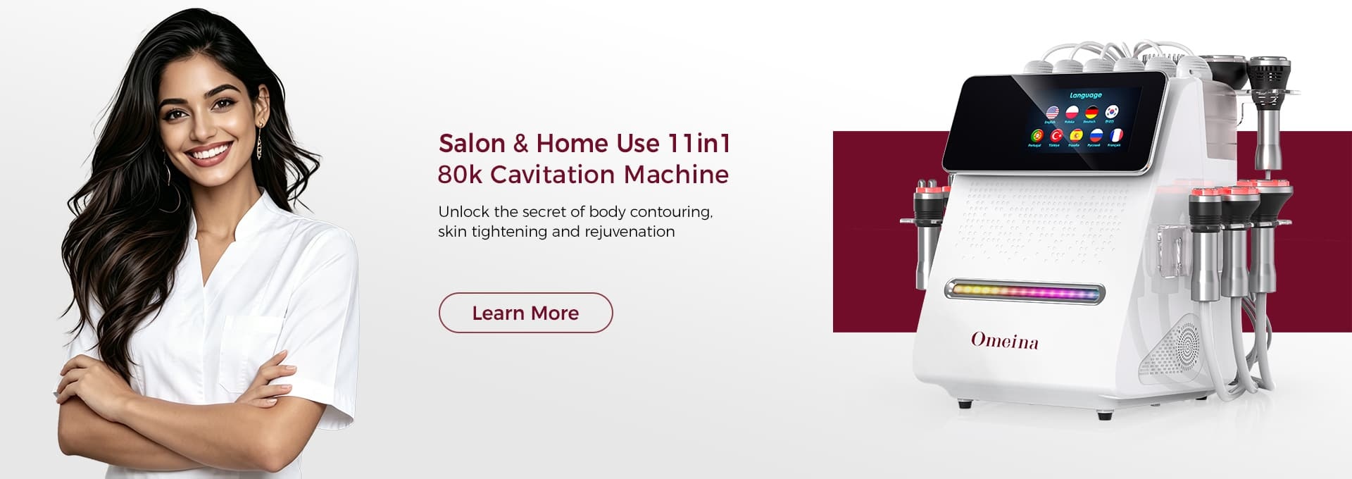 Omeina professional cavitation machine banner