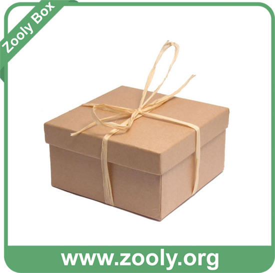 Small Plain Eco-Friendly Natural Brown Kraft Paper Cardboard Box