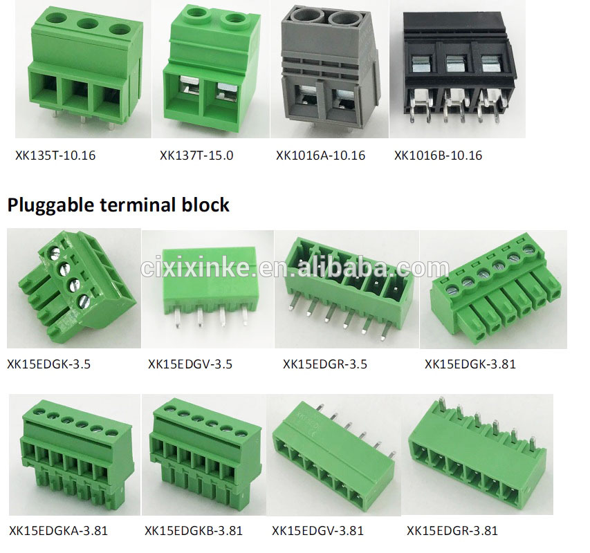 spring female and male din rail terminal block