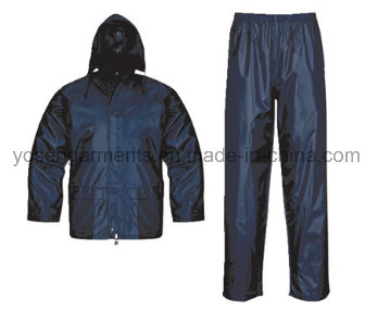 Adult's Polyester Polyester/PVC Waterproof Rain Suit Rainsuit Raincoat Workwear Rainwear