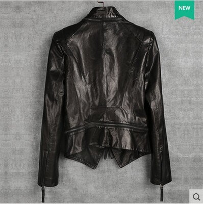 Short Genuine Leather Jacket for Women