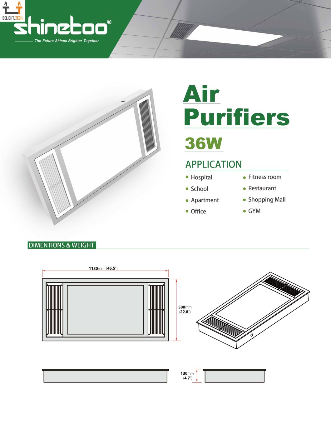 UVC Air Purifier Light