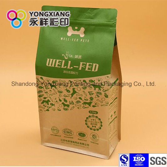Laminated Paper Quad Bottom of Packaging Bag for Pet Food