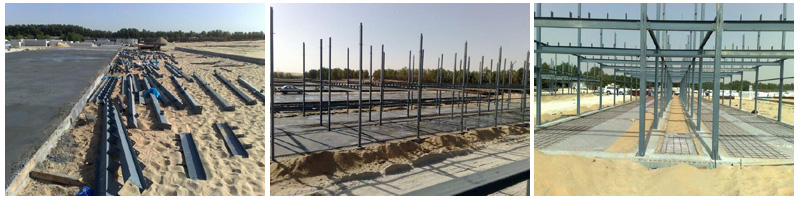 50mm Fiber Glass Sandwich Panel and Prefabricated Steel Structure Labor House for Construction