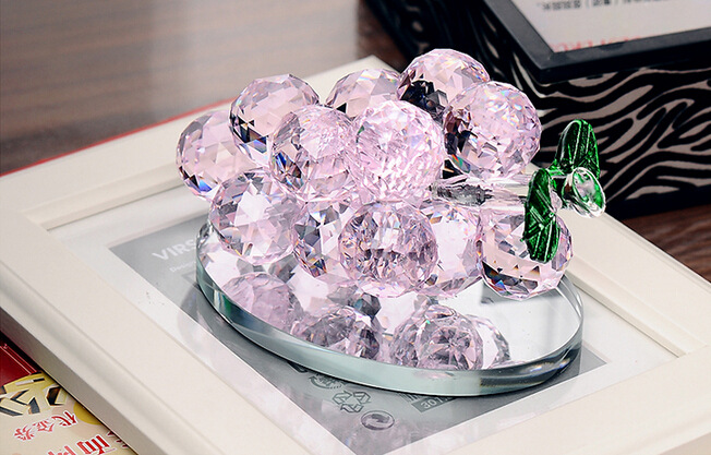 Crystal Grape Glass Crafts for Home or Car Decoration