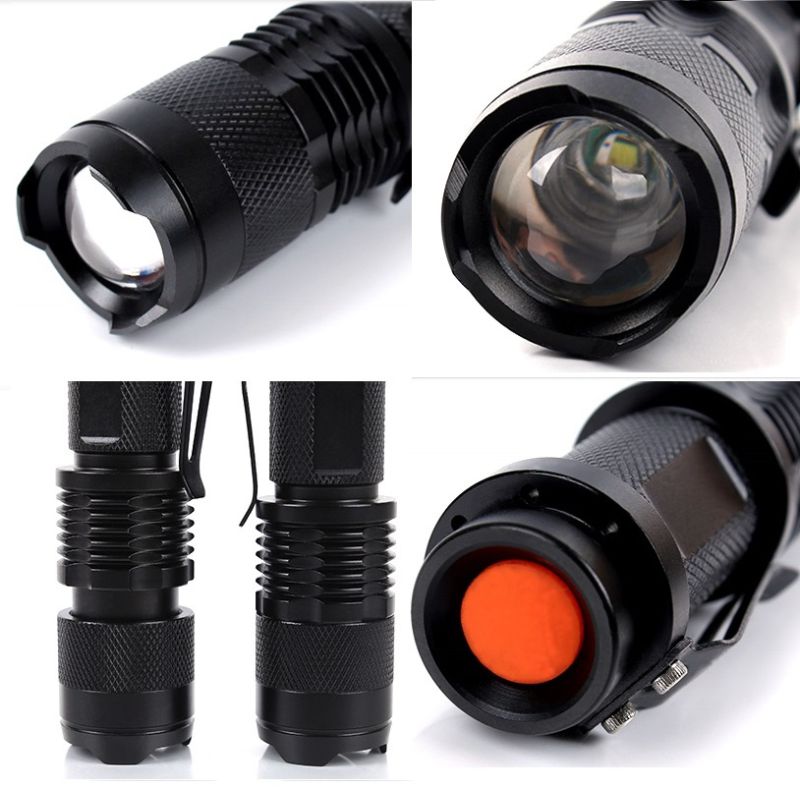 Mini Zoom Rechargeable High Power Flashlight