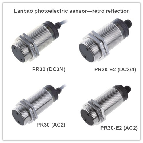 Metal Retro Reflective Photoelectric Sensor (PR18 DC3/4)