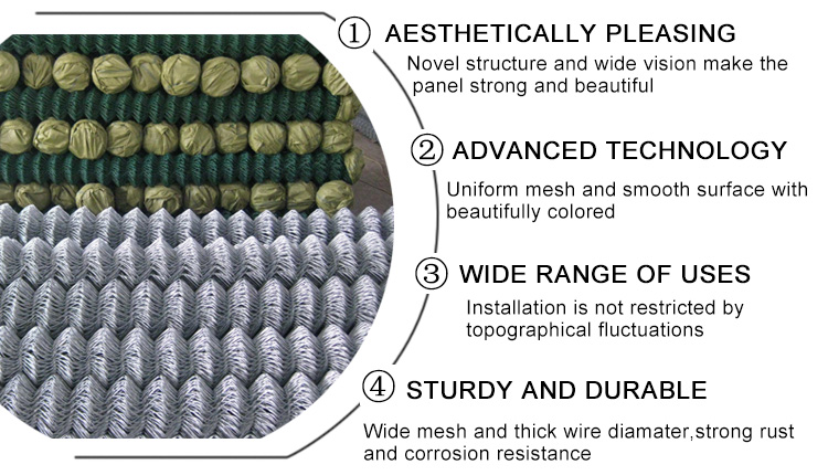 pvc coated Chink link fence