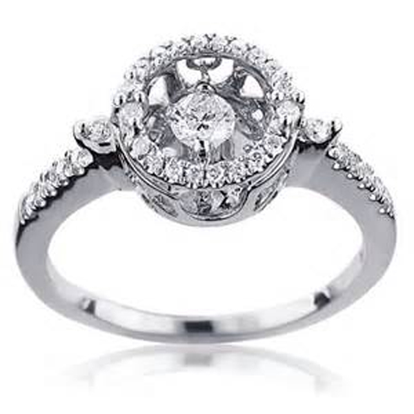 925 Sterling Silver Dancing Diamond Ring Jewelry Wholesales