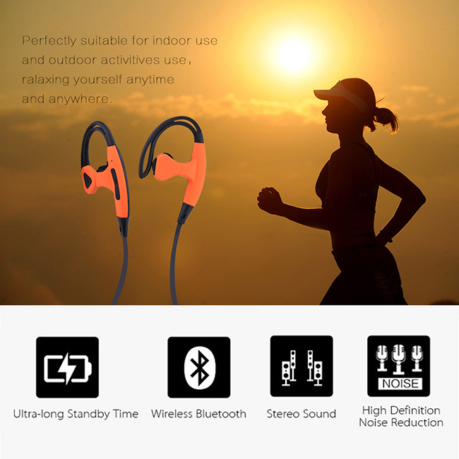 2017 Hot Sale New Style Sports Wireless Bluetooth Earphones with 4.1