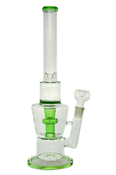 Honeycomb Glass Smoking Water Pipe with Showerhead Ice Catcher (ES-GB-424)