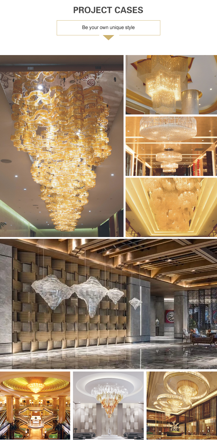 large customized crystal pendant lights