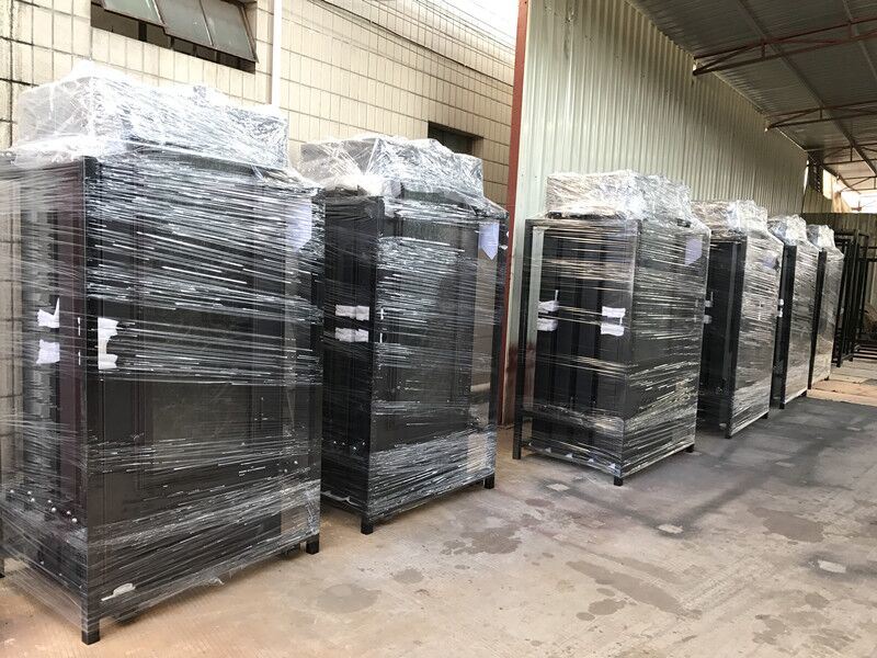 Puertas exteriores de entrada de hierro forjado con vidrio templado