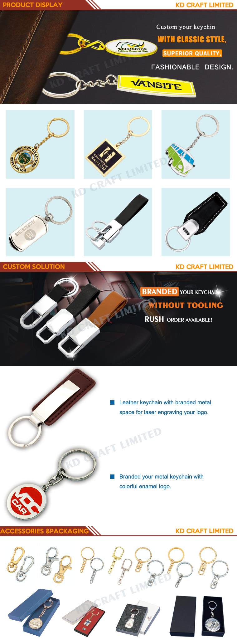 High Quality China Wholesale Leather Key Ring or Chain From China