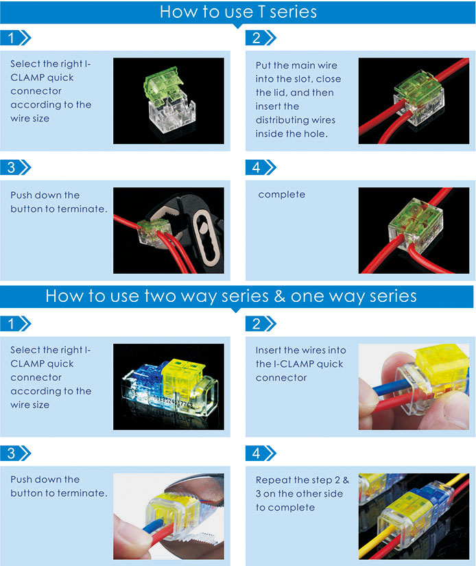 Electrical Wire Connectors (quick, arragement of wire)