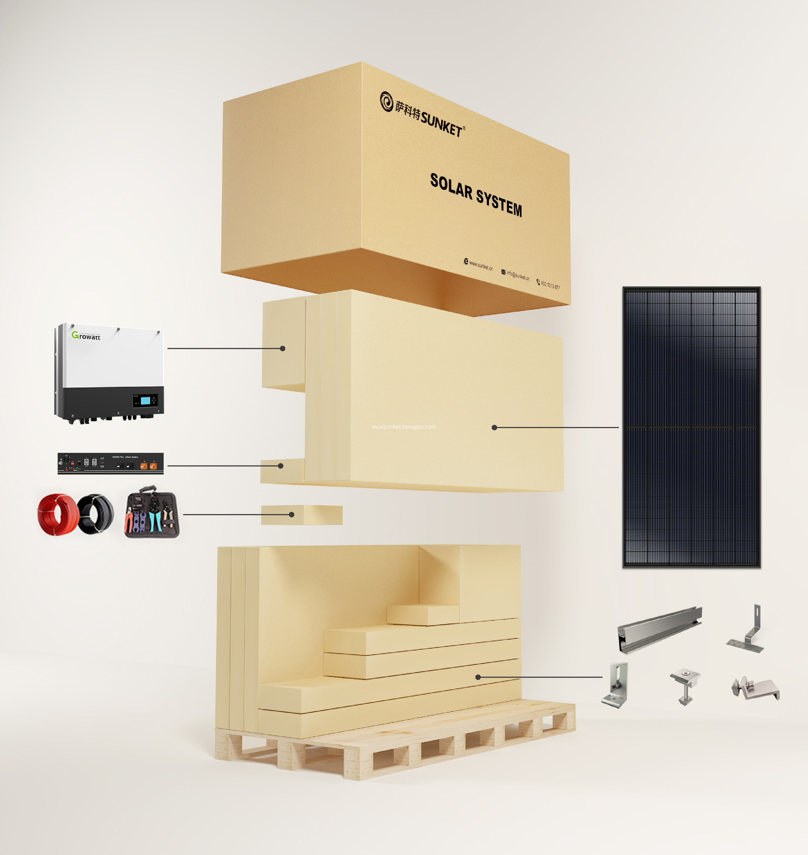 6KW On Off Grid Solarenergiespeichersystem 6KW On Off Grid Solar Energy Storage System