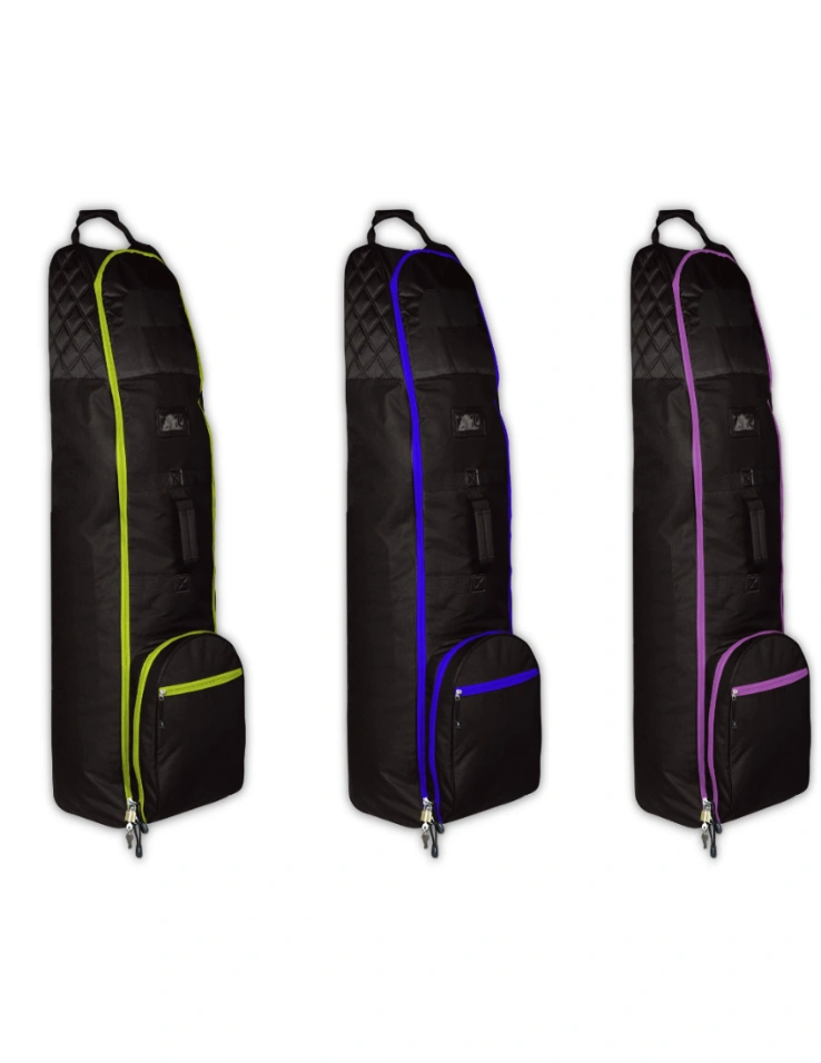 Προσαρμοσμένη τσάντα ταξιδιού γκολφ πολυεστέρα με τροχούς με τροχούς με τροχούς