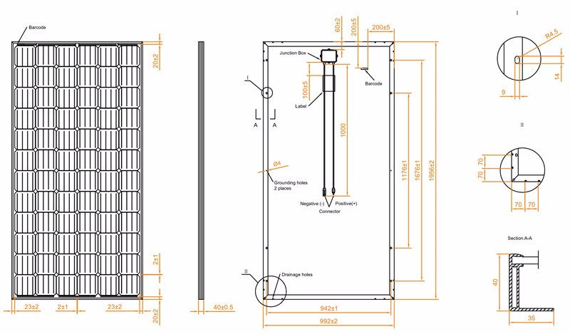 Mono Solar Panel 5BB