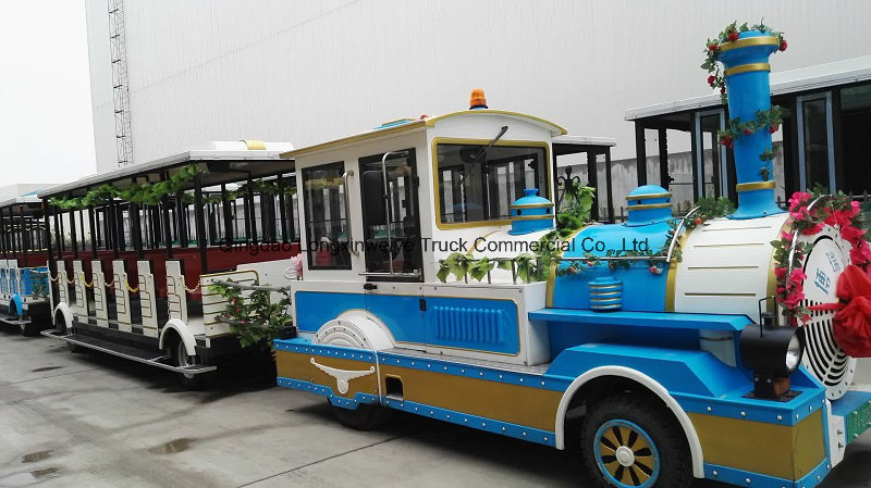 China, City, Outdoor, Tourist, Park, Diesel, Trackless, Christmas Tourist Fun Train