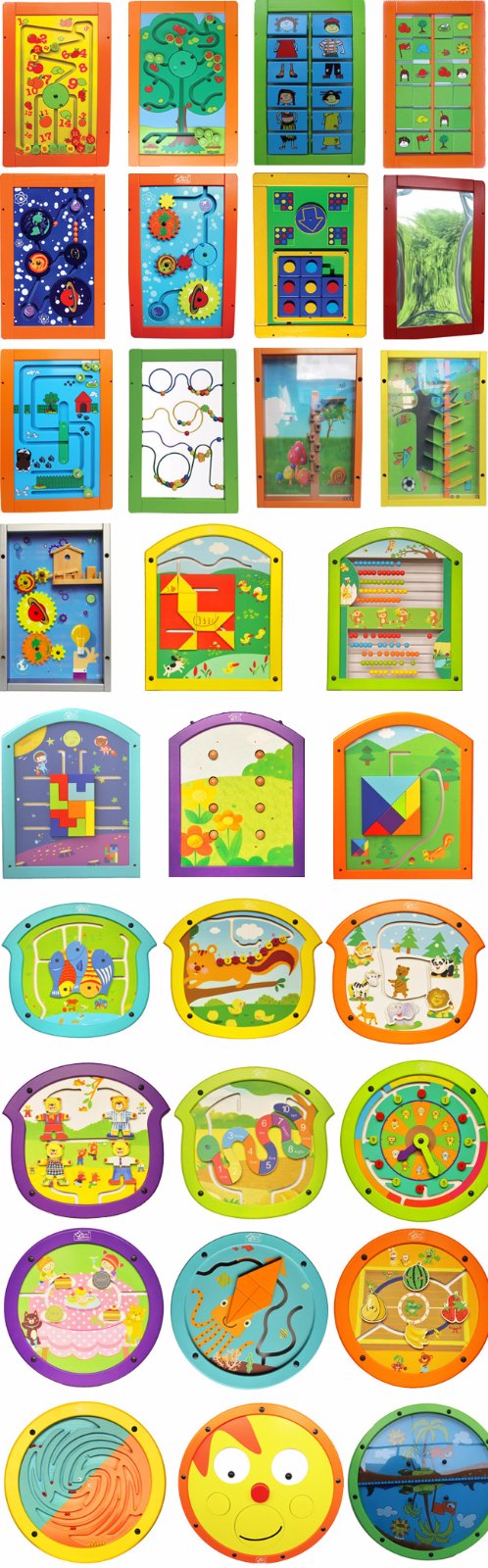 Train Style Wall Play Board for Kids