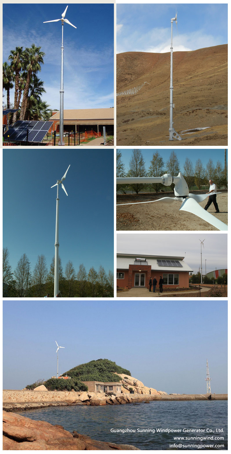 with Sunning 5000W Wind Turbine Generator Is a Real Power House and a Useful Addition to Solar Energy.