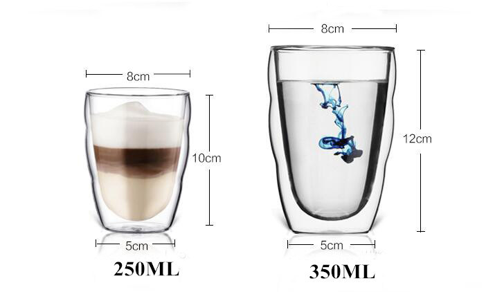 Double Wall Cup Manufacturer Borosilicate Glass Coffee Mugs Double Wall Glass Coffee Cup