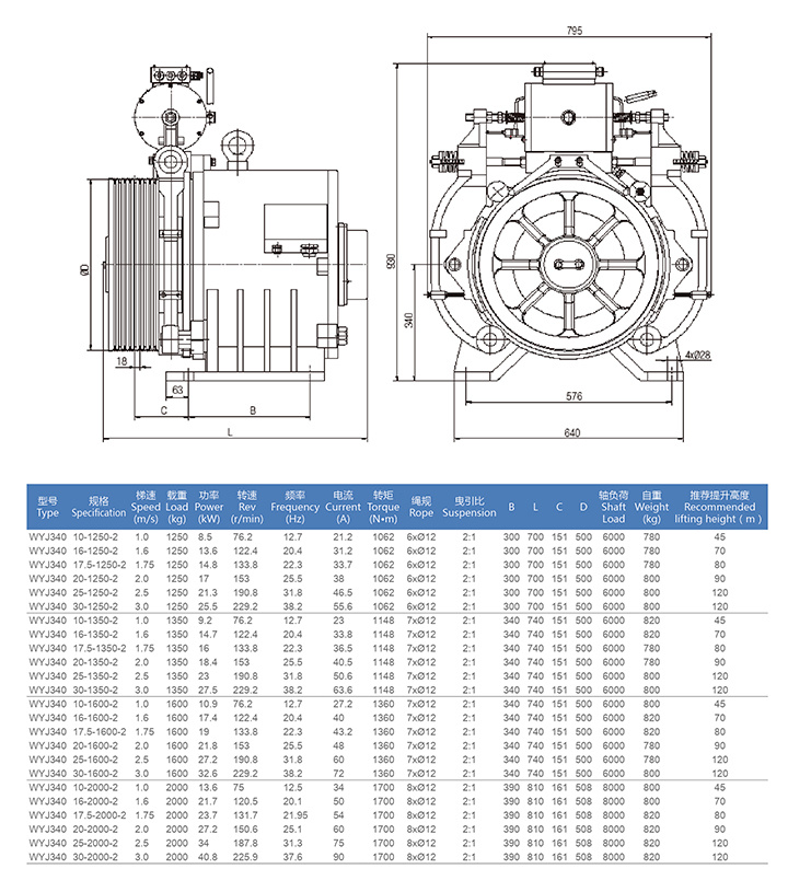 Hiss Rulltrappa Gearless Traction Machine Gearless Hiss Machine