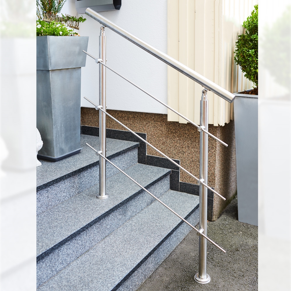 Floor Mounted 304 Stainless Steel Removable Stair Handrail