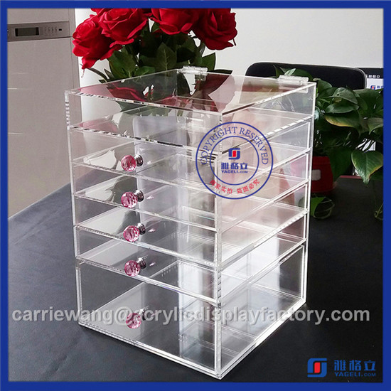 Yageli 6 Drawers Acrylic Cosmetic & Makeup Drawer Organizer with High Quality