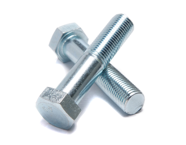 Blue White Zinc Bolt with Nut Carbon