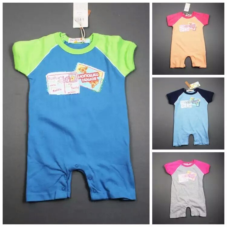 Baby Romper Summer Jumpsuit/Romper 100% Cotton Stock Apparel for 0m-24m