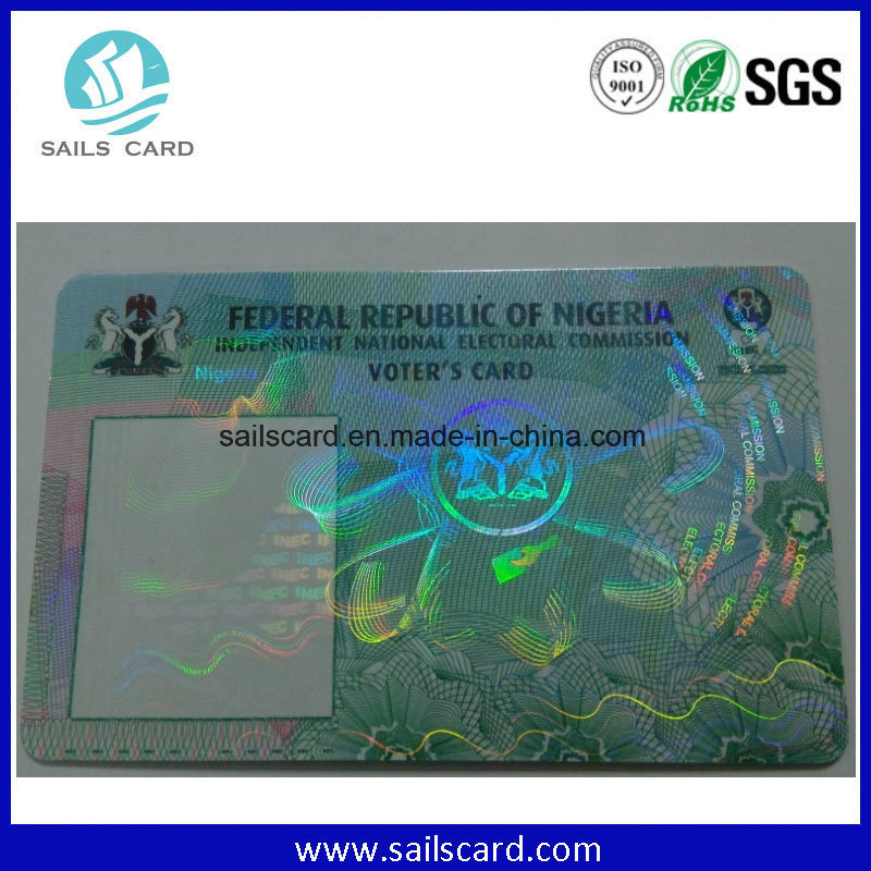 Cr80 Security PVC Card with Holographic Overlay