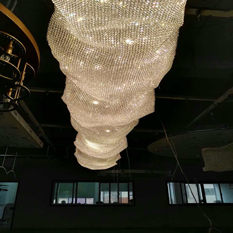 Long and Modern Glass pendant Lamp Witn Project Hotel
