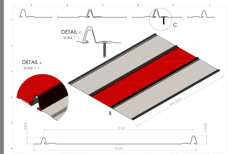 Petit pain de toit à couture permanente verrouillable formant la machine