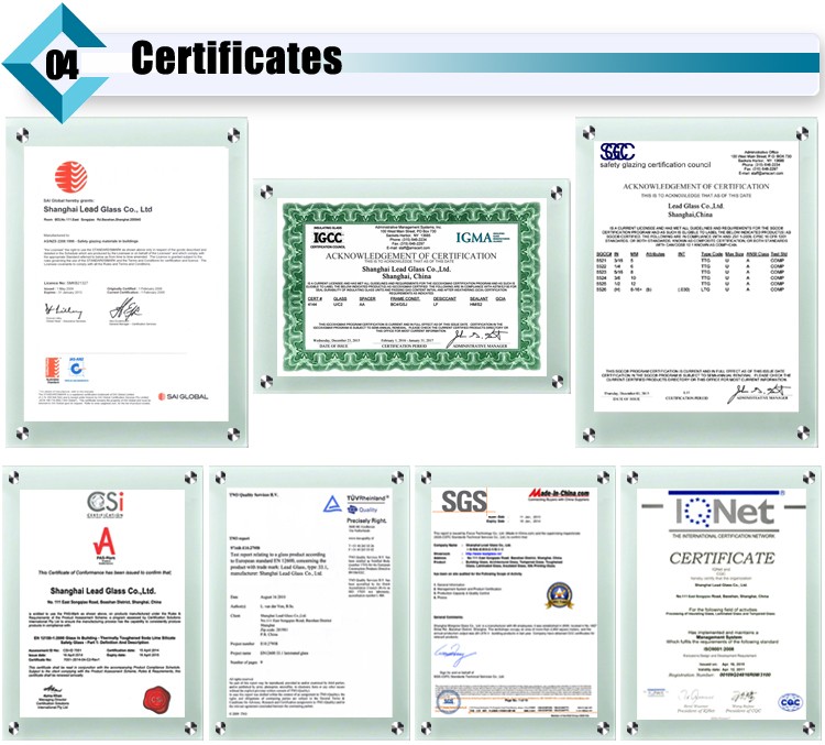 Tempered glass Certificate