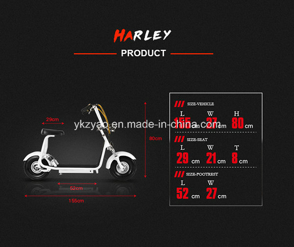 Fashionable 2 Wheel E-Scooter Hot-Sell Small Size Harley Scooter with Ce