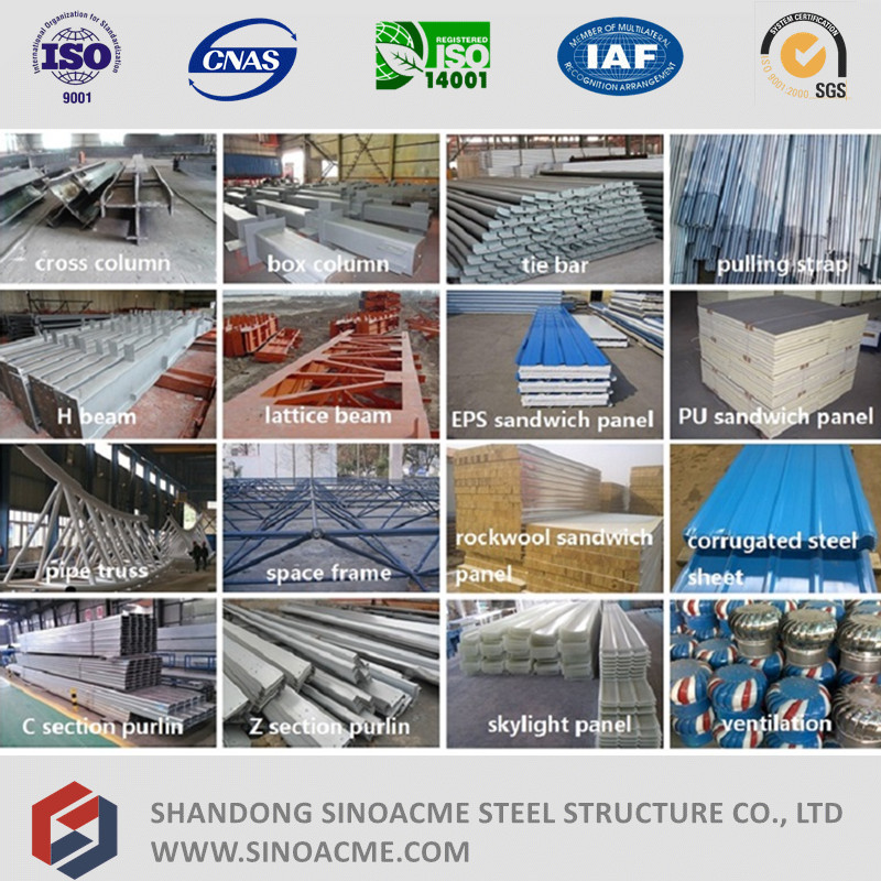 Latice Section Column Prefabricated Steel Structure Workshop