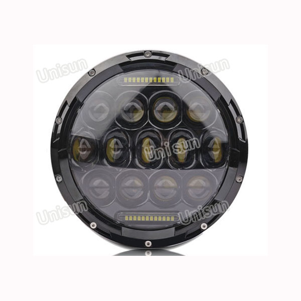 12V/24V 75W Offroad for Jeep LED Headlight with DRL