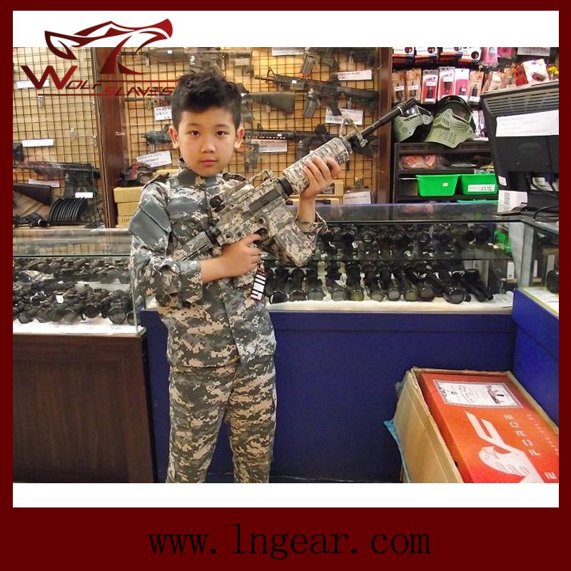 Tactical Us Army Military Uniform for Children at Camo