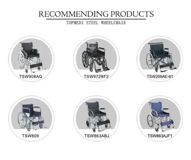 Topmedi Lever and Air Operated Manual Standing Wheelchair