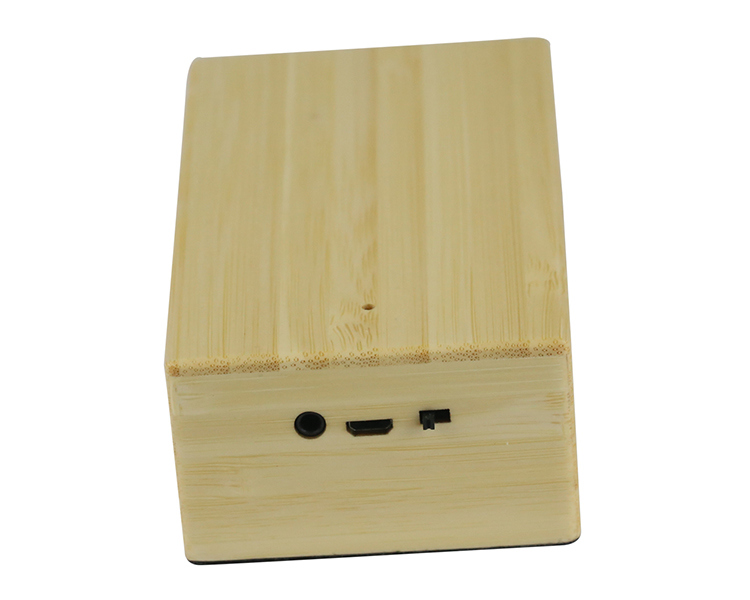 Natural Bamboo Desktoptablet Mini Speaker Player Wood Wireless Induction Bluetooth Speaker