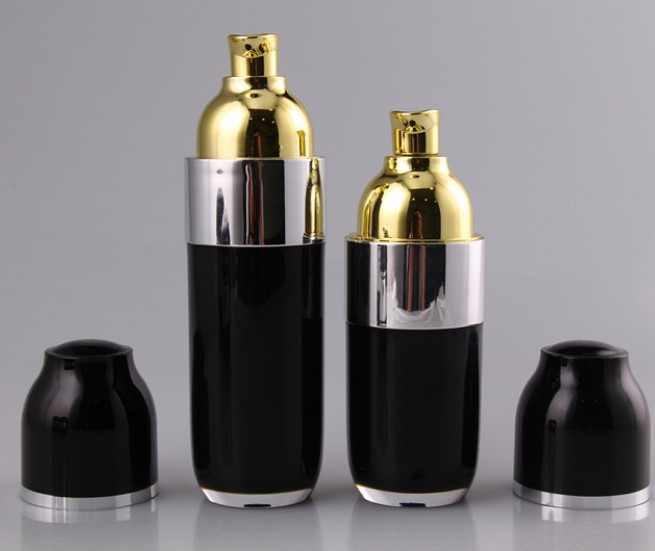 30ml black acrylic cosmetic Airless Pump Bottles