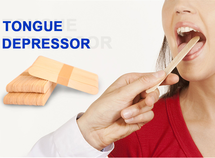 Diverso tipo depresor de lengua esterilizado disponible de madera del niño adulto