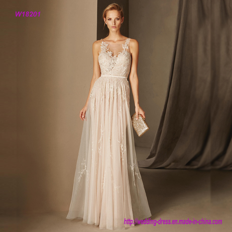 Lace Applique Elegant Wedding Dress
