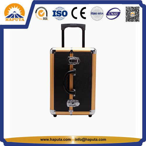 Rounded Corner Aluminum Trolley Cosmetic Case (HB-3332)
