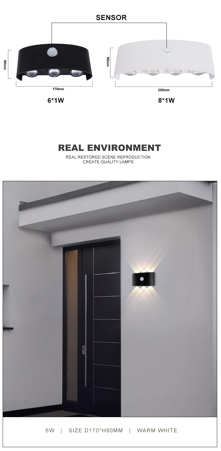 Induction wall lamp for indoor use