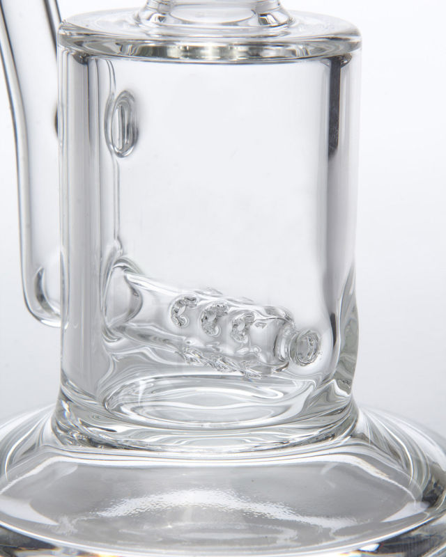 Mini Inline 10mm Oil Rig Glass Smoking Water Pipe (ES-GB-575)