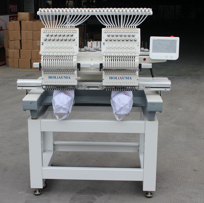 China Holiauma Factory Embroidery Machine Price High Speed 2 Head Cap Tubular Embroidery Machine Ho1502n