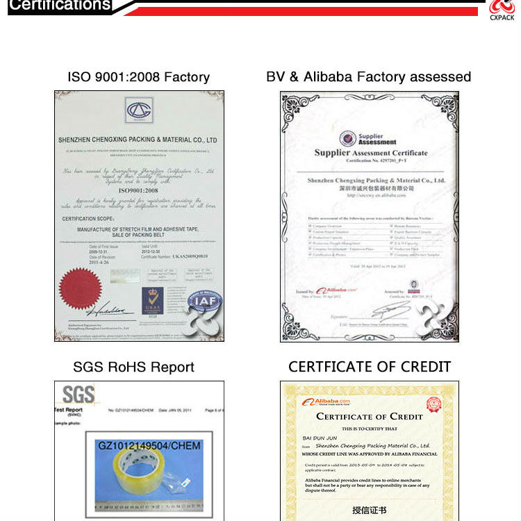 pvc cling film roll certification