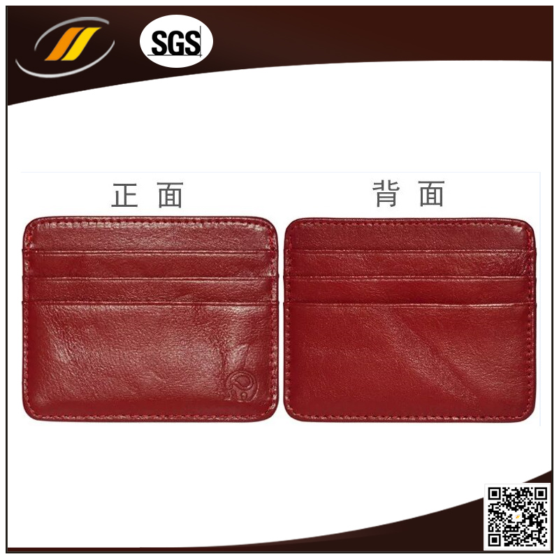 Wholesale Fine Quality Metal PU Leather Business Name Card Holder (HJ8102)